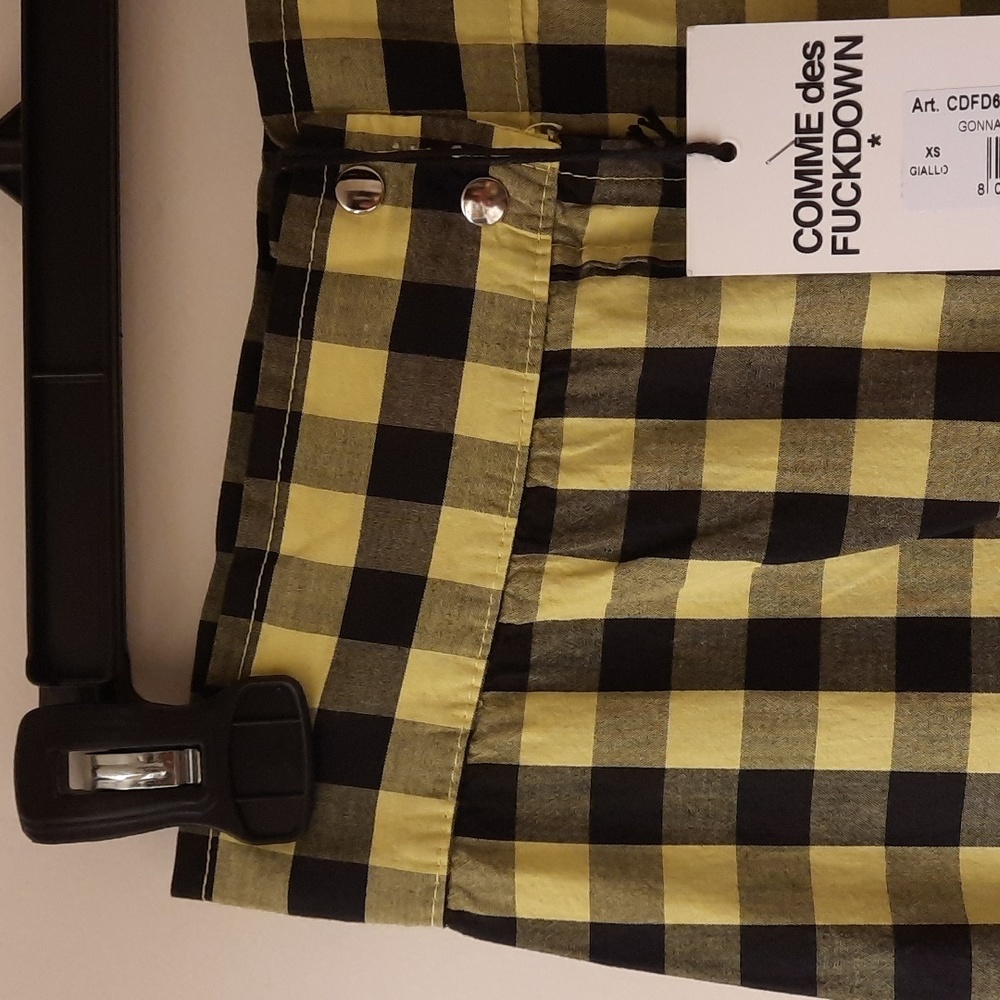 NWT, Comme des Fuckdown Tartan Logo Maxi Skirt - Picture 5 of 14